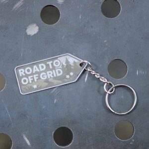 Road To Off Grid Engraved Logo Keychain